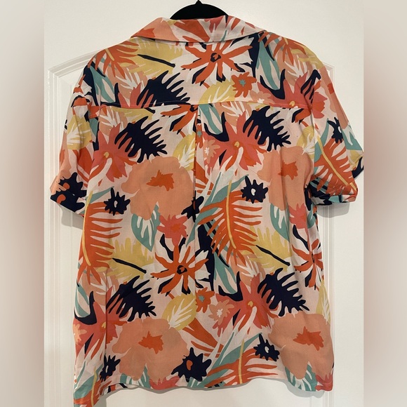Tropical Hawaiian Short Sleeve Blouse | Size XL - Picture 7 of 8